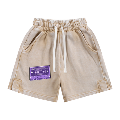 Brooklyn Republic Essentials™ "The Purple Tape" Snow Washed Kids' Shorts
