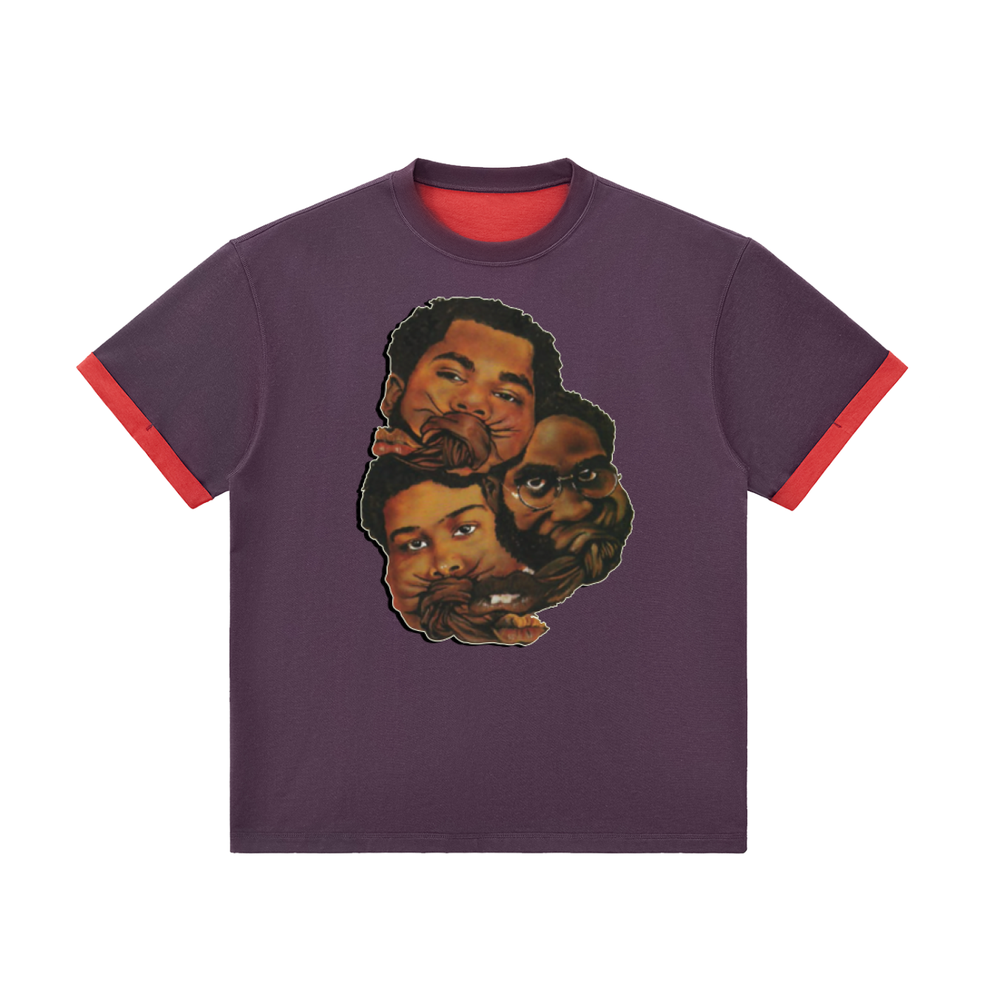 "Buhloone Mindstate" Contrast Cuff Cuffed T-Shirt