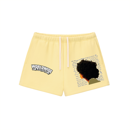 "Worldwide Underground" Fleece Drawstring Sweatshorts