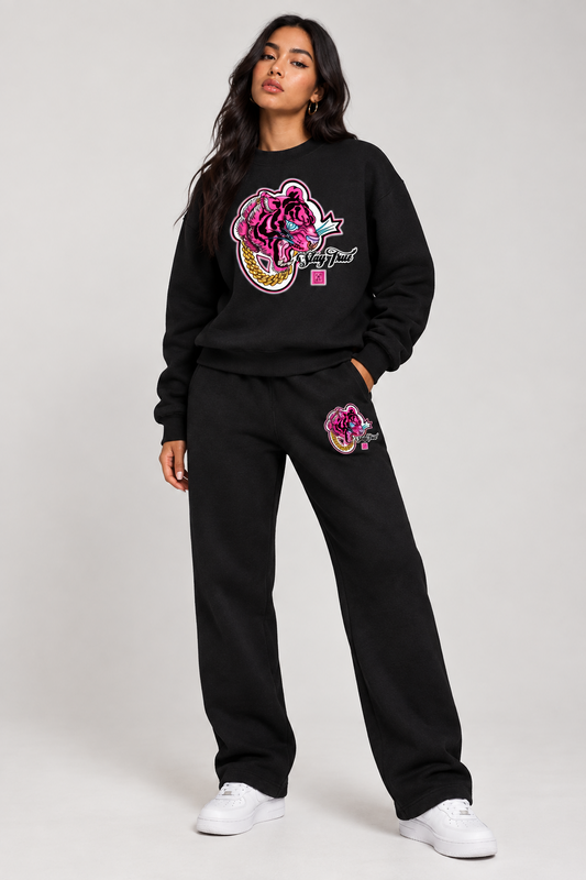 Brooklyn Zoo "Tiger Style" Women's Straight Leg Fleece Set