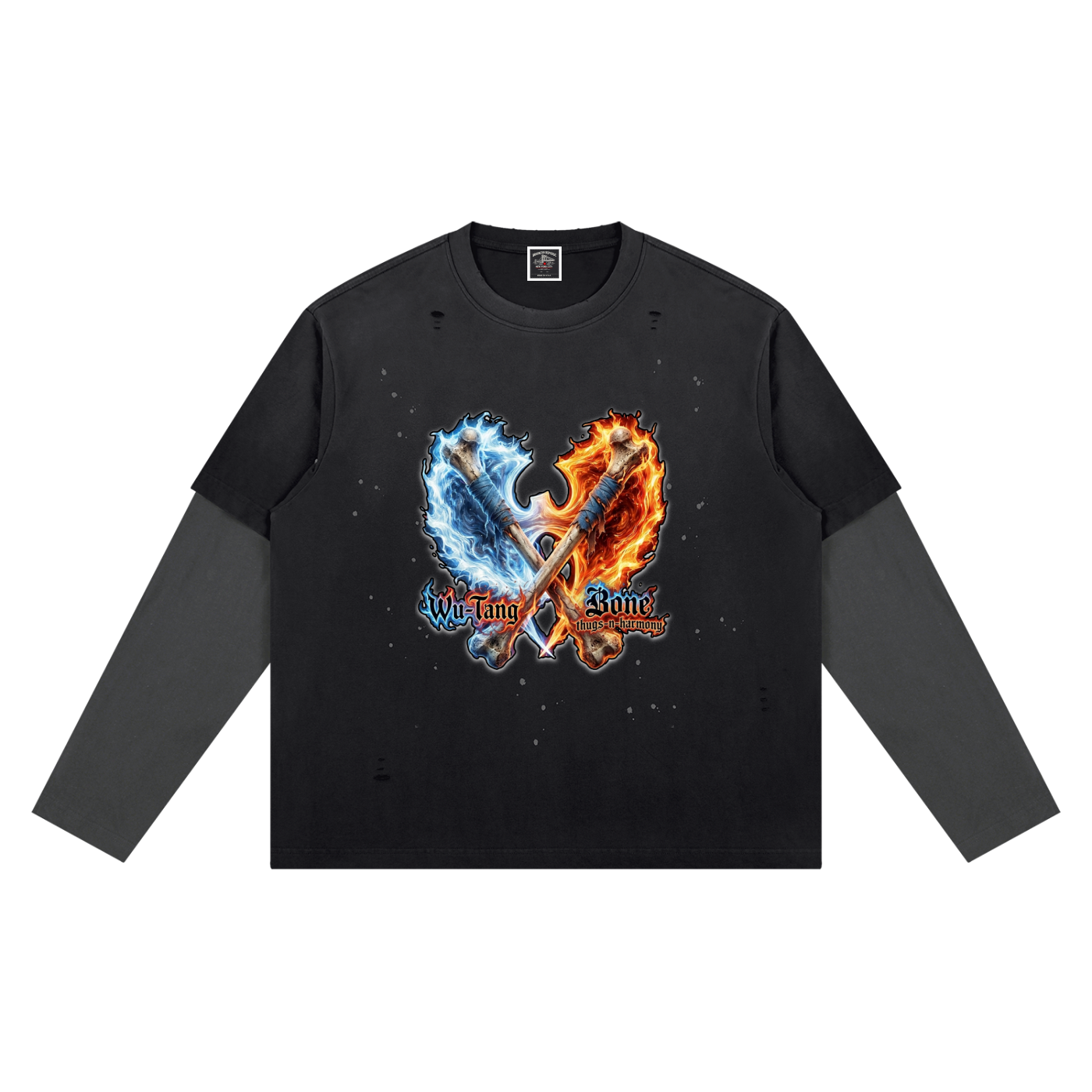 PYN™ "The Final Chamber" Vintage Wash Distressed Layer T-Shirt