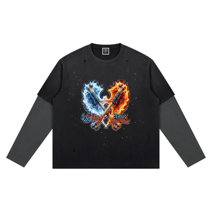 PYN™ "The Final Chamber" Vintage Wash Distressed Layer T-Shirt
