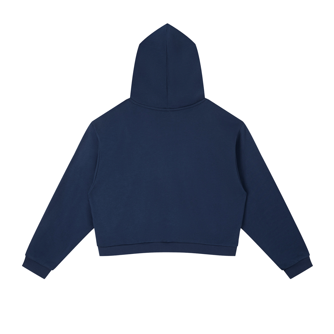 "Brooklyn Republic Essentials" Women's 3-D Block Party Contrast Side Stripe Cropped Hoodie