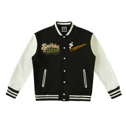 "Sparksky & Dutch" Two-Tone Fleeced Varsity Jacket