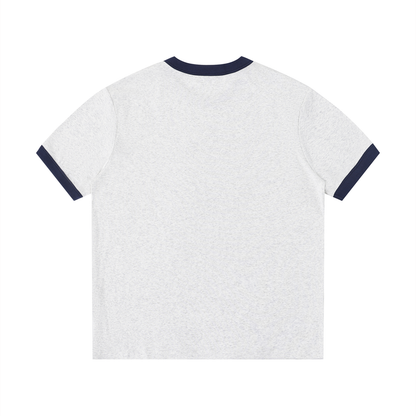 "FAFO" Contrast Edge Ribbed Crewneck T-Shirt