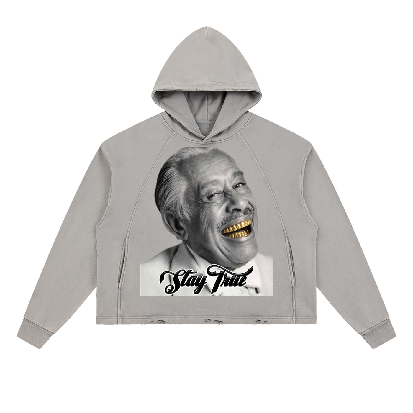 "Minnie the Moocher" Vintage Washed Frayed-Hem Hoodie