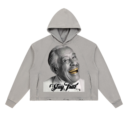 "Minnie the Moocher" Vintage Washed Frayed-Hem Hoodie