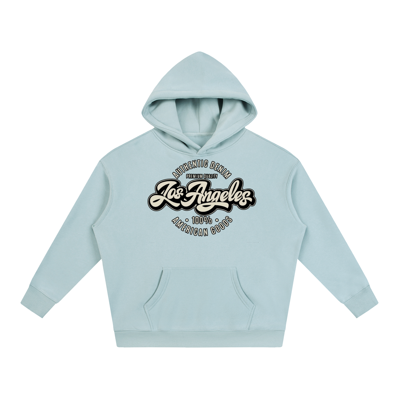 “LA Denim Mfg.” Oversize Fleeced Hoodie