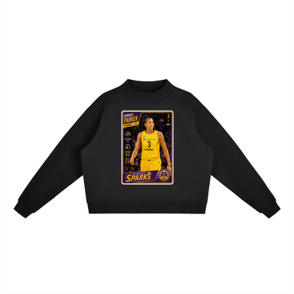 "Candace Parker" Fleece Mock-Neck Crew Sweatshirt