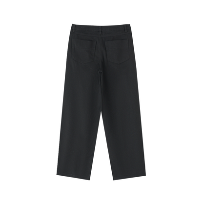 "Brooklyn Republic" Heavyweight Cotton Straight-Leg Pants