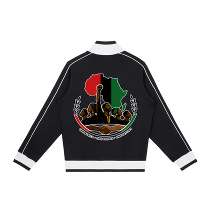 "One Blood" Raglan Sleeve Zip Track Jacket