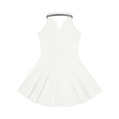 "Brooklyn Republic Essentials" Women's Collared Halter A-Line Tennis Dress