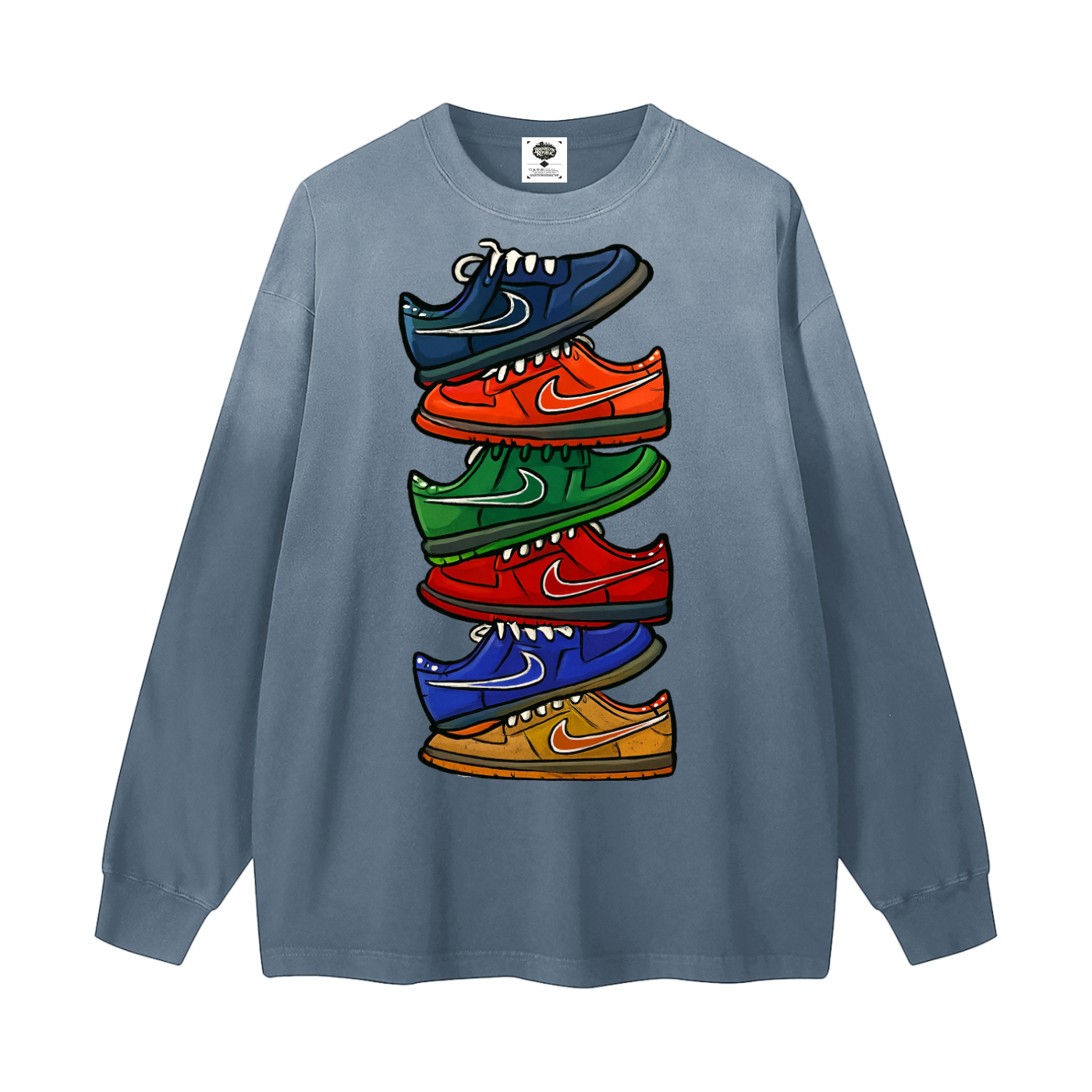 "All Dunks" Gradient Washed Long Sleeve T-Shirt
