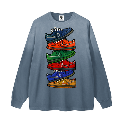 "All Dunks" Gradient Washed Long Sleeve T-Shirt