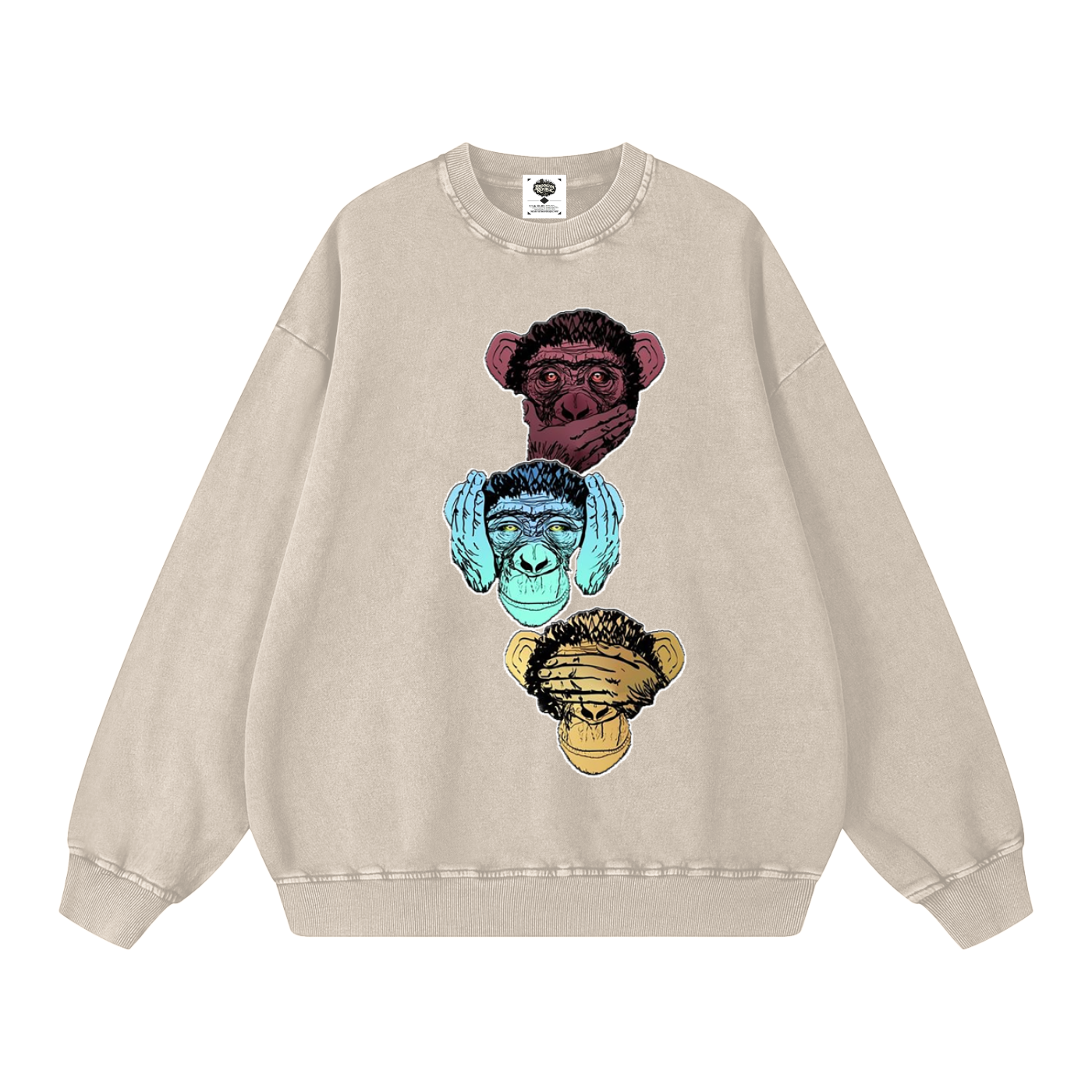 "Bootleg Theory" Snow Washed Oversized Sweatshirt
