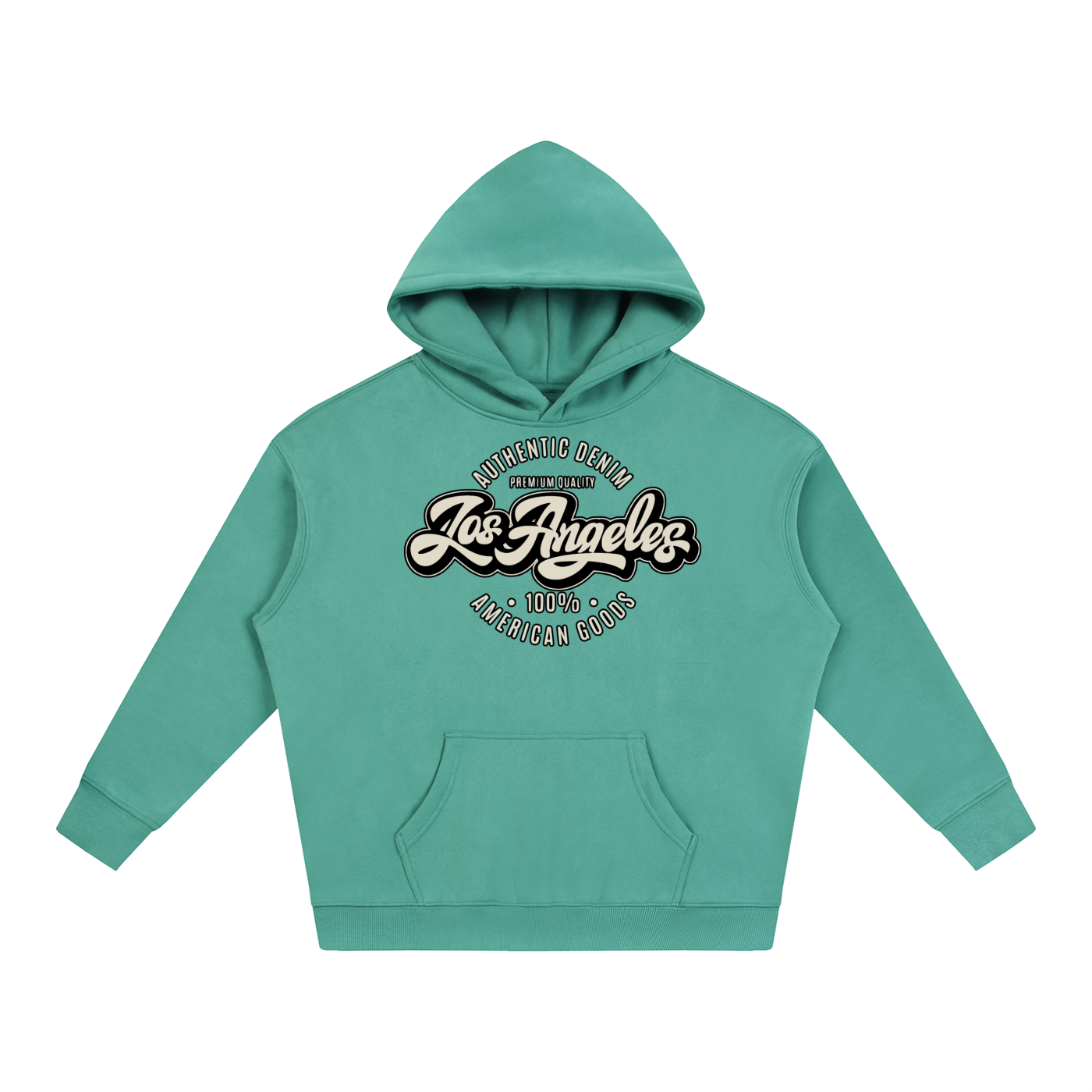 “LA Denim Mfg.” Oversize Fleeced Hoodie