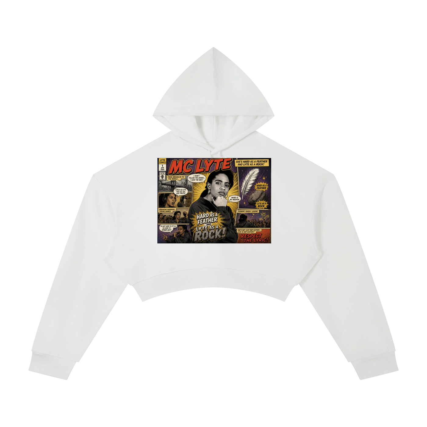 "Lyte as a Rock" Cropped Hoodie