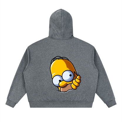 Homer Simpson™ "Peekaboo" Sparkles Full Zip Boxy Hoodie