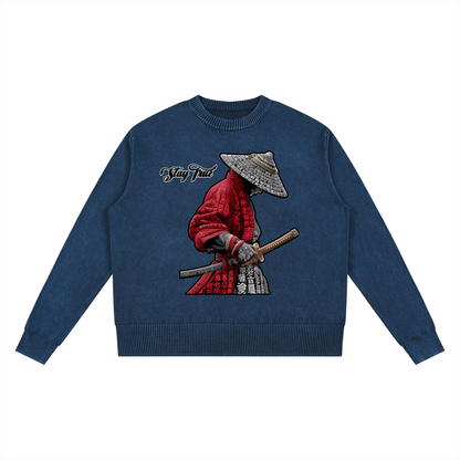 "The Shogun" Mineral Wash Oversized Sweater