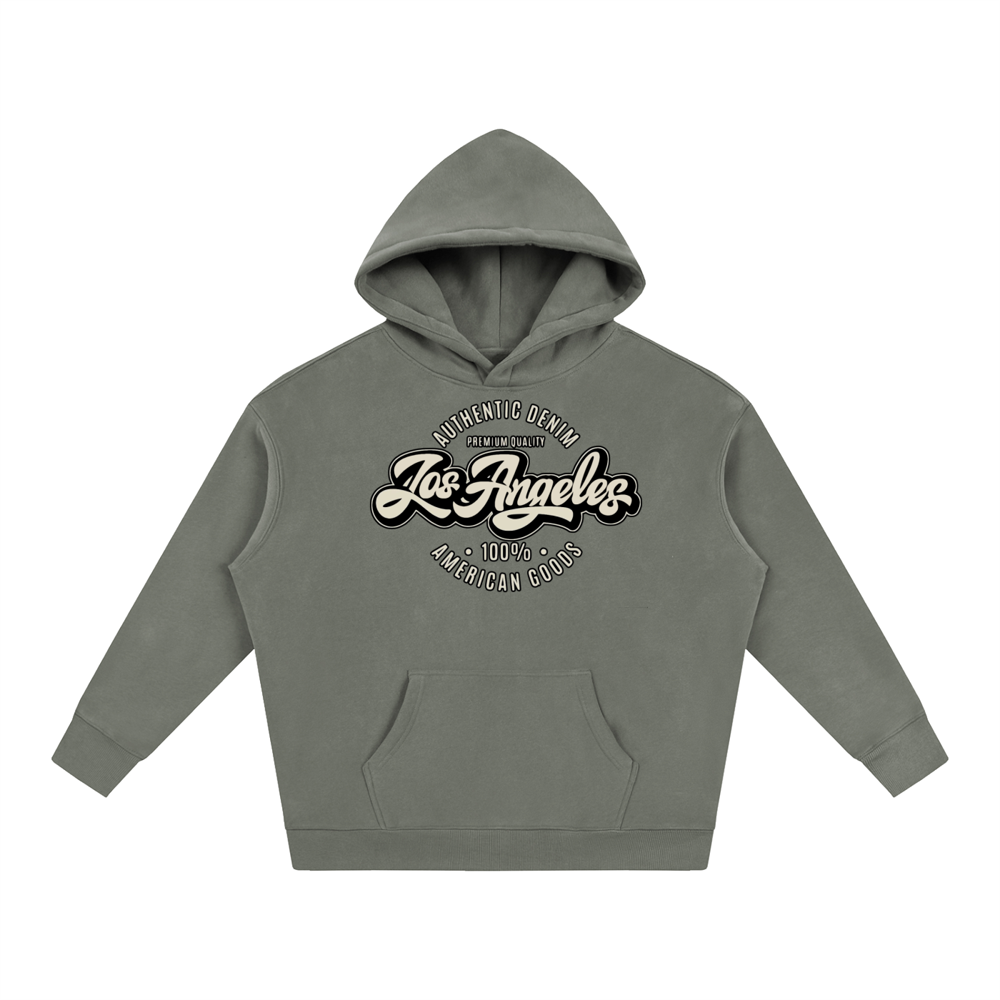 “LA Denim Mfg.” Oversize Fleeced Hoodie