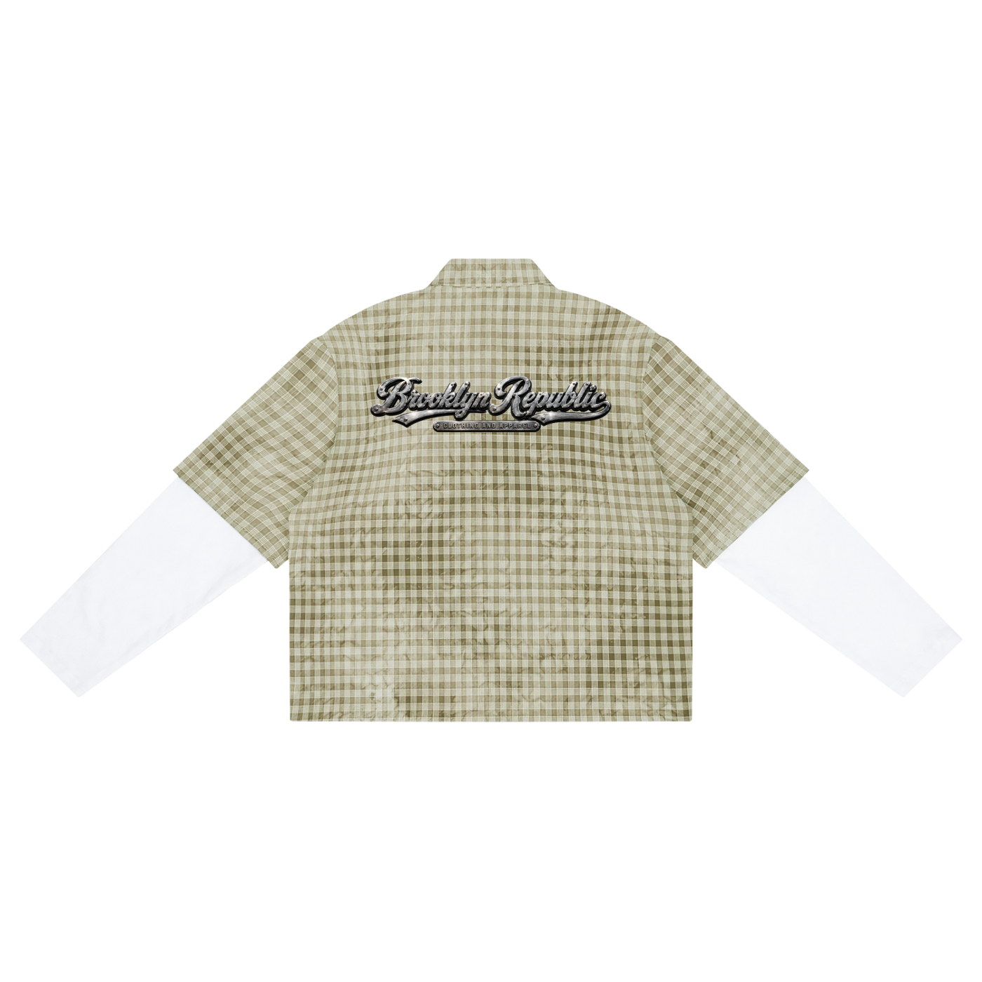 "Brooklyn Republic Essentials" Vintage Wash Plaid Short Sleeve Shirt