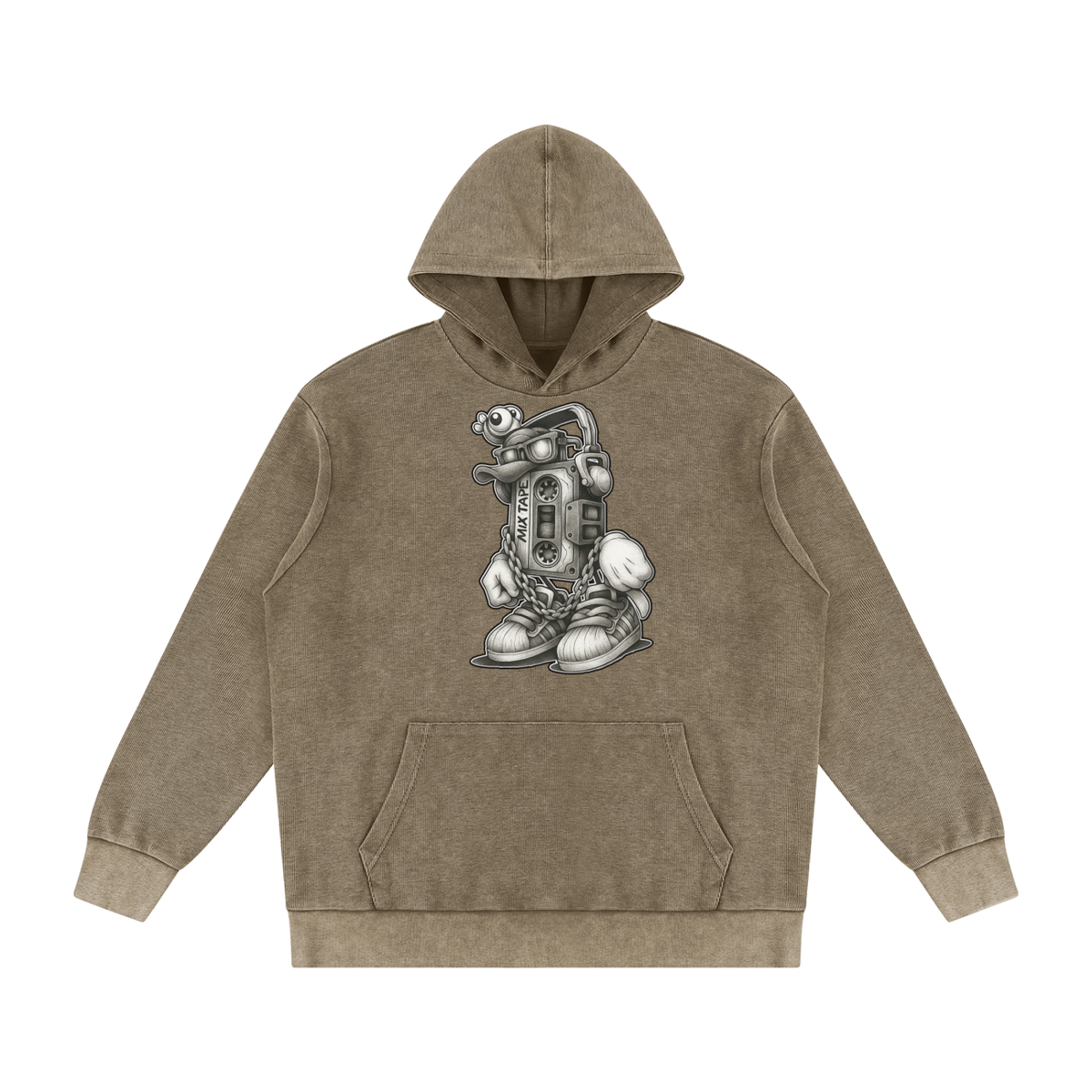 "Sounds & Scribbles" Mineral Wash Oversized Hoodie