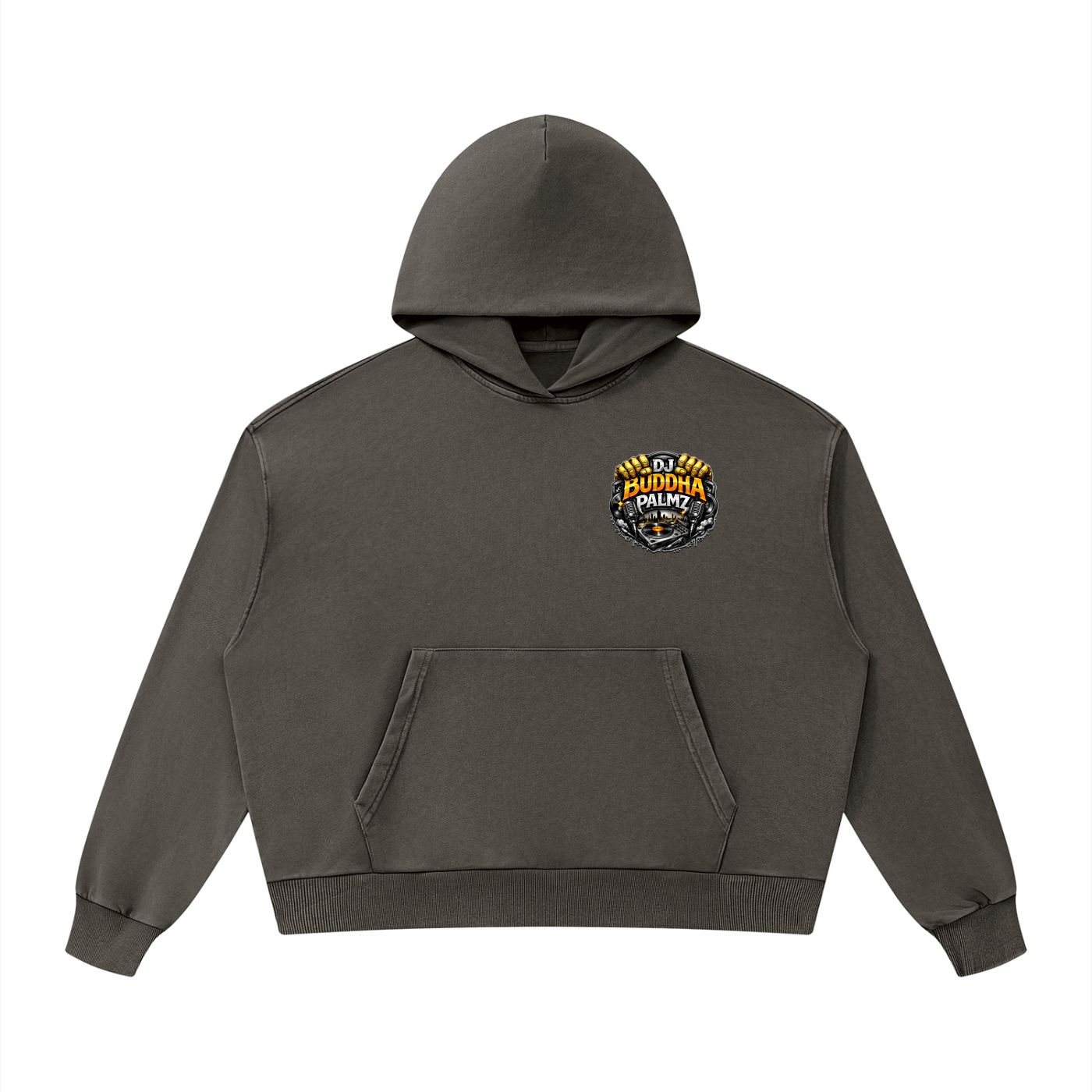 Basement Kemist™ “Buddha Palmz” Mineral Wash Boxy Full-Zip and Pullover Set
