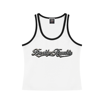 "Brooklyn Strong" Women's Color Block Cropped Tank Top