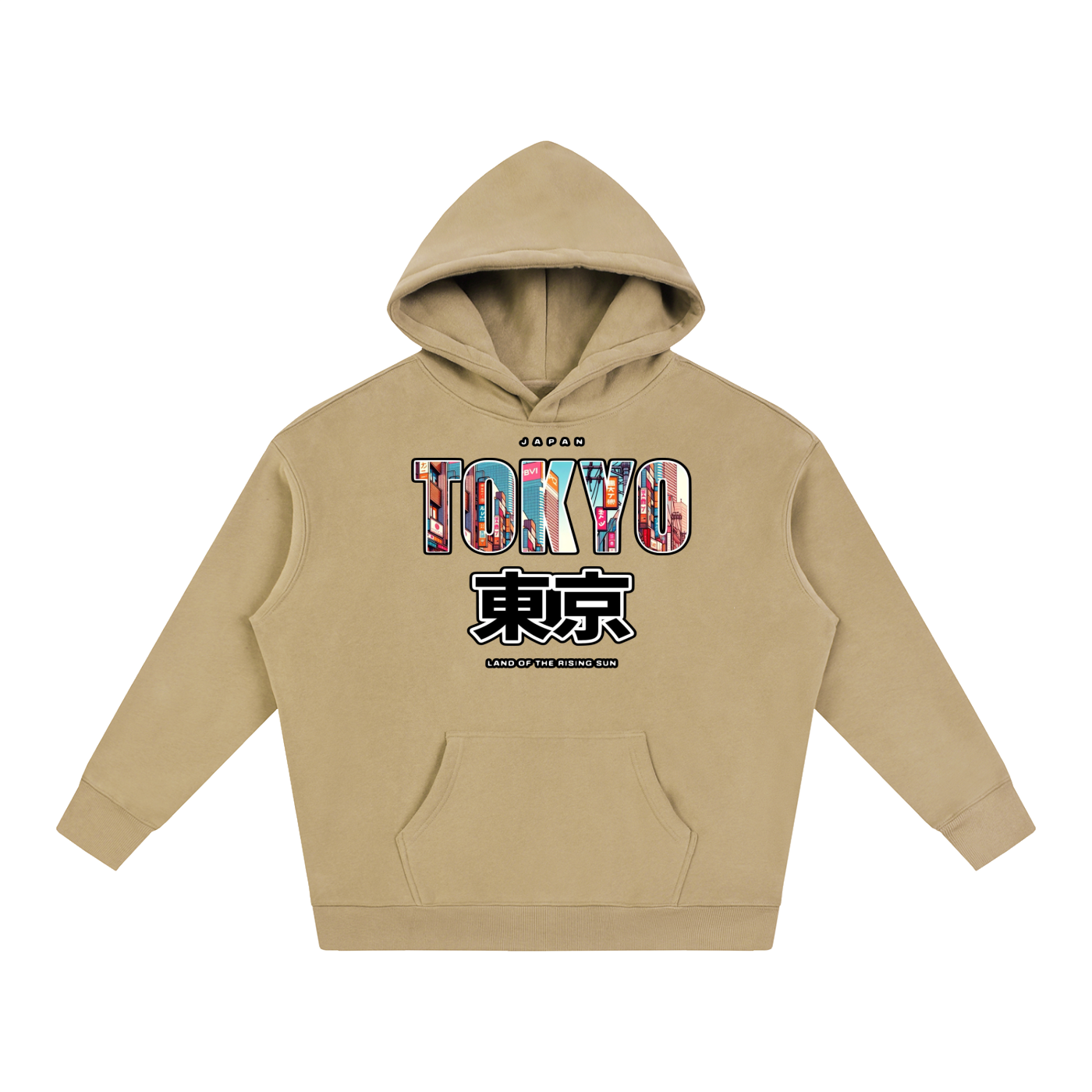 "Land of the Rising Sun" Oversize Fleeced Hoodie
