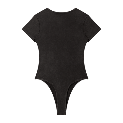 "Brooklyn Republic Essentials" Women's Mineral Wash Crewneck Bodysuit