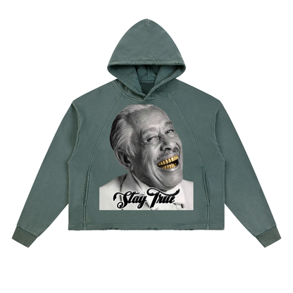 "Minnie the Moocher" Vintage Washed Frayed-Hem Hoodie