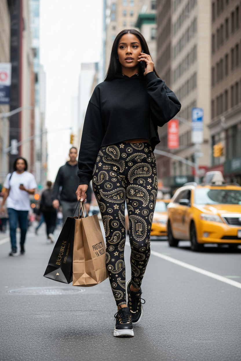 "Brooklyn Royalty" Pocketed Leggings