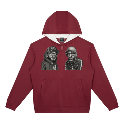"How High" Drop Shoulder Full Zip Hoodie