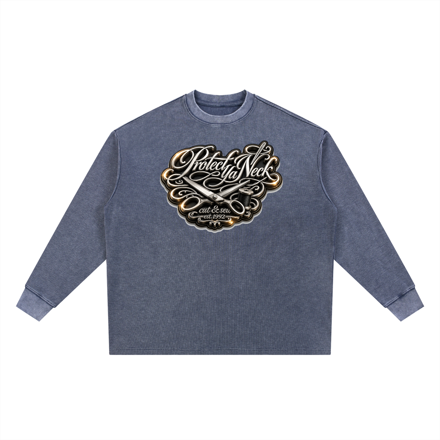 PYN™ x BKRP™ "Cut & Sew" Standout Mineral Wash Waffle Oversized T-Shirt