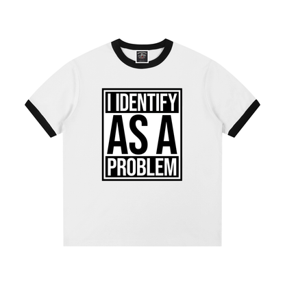 "FAFO" Contrast Edge Ribbed Crewneck T-Shirt
