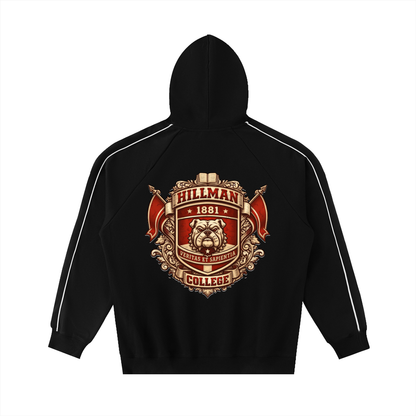 “Hillman” Contrast Piping Raglan Hoodie