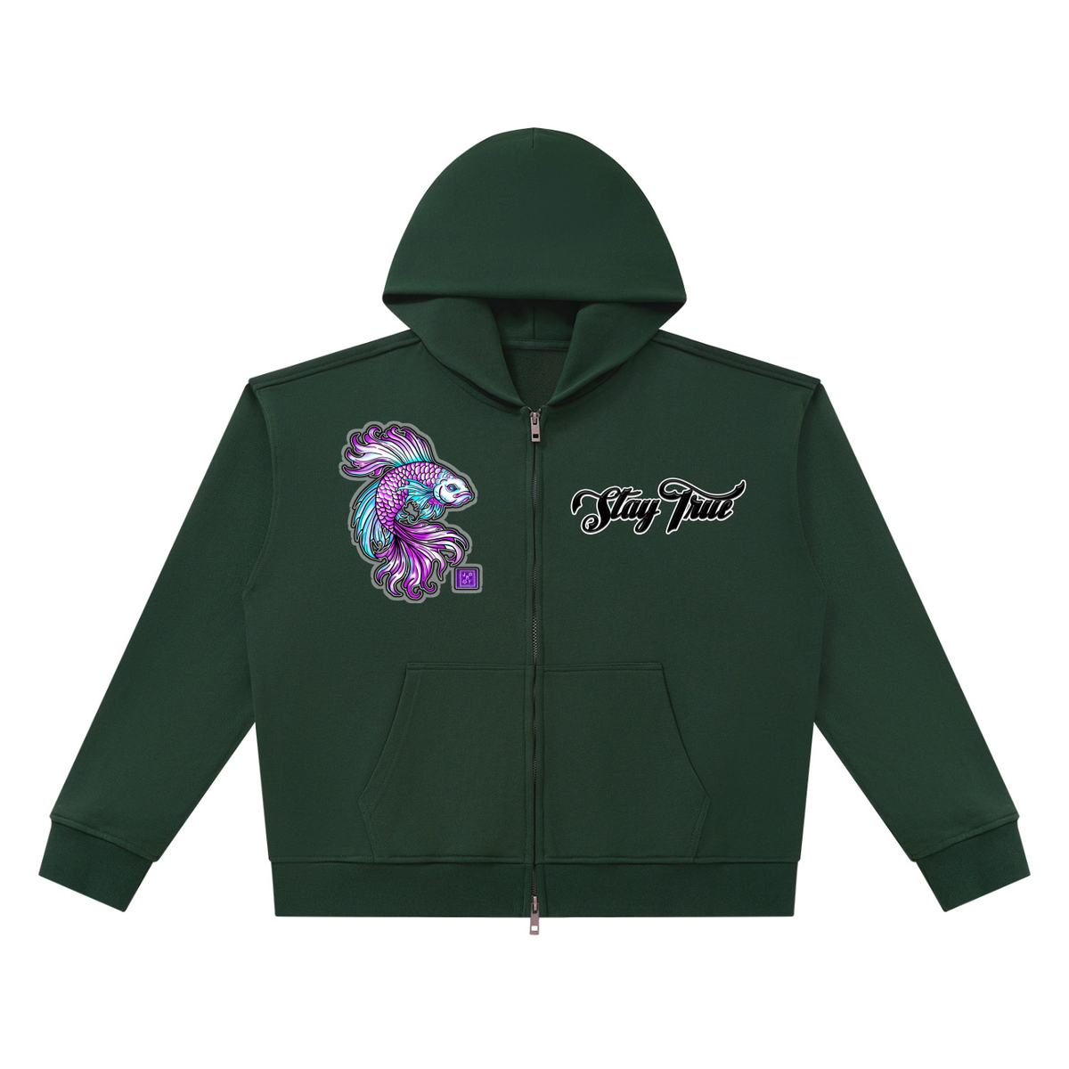 Brooklyn Zoo™ "Don't Be Koi"  Heavyweight Full Zip Boxy Hoodie