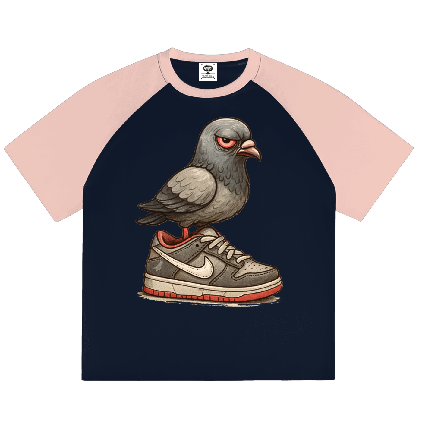 "Dunk the Angry Pigeon" Raglan Sleeve T-Shirt