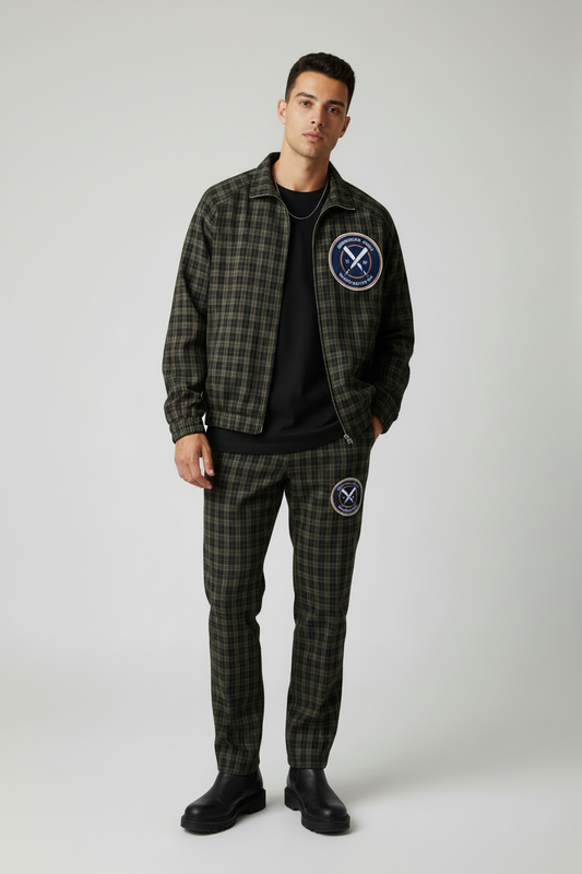 NLB™ "Homestead Grays" Plaid Full-Zip Track Set