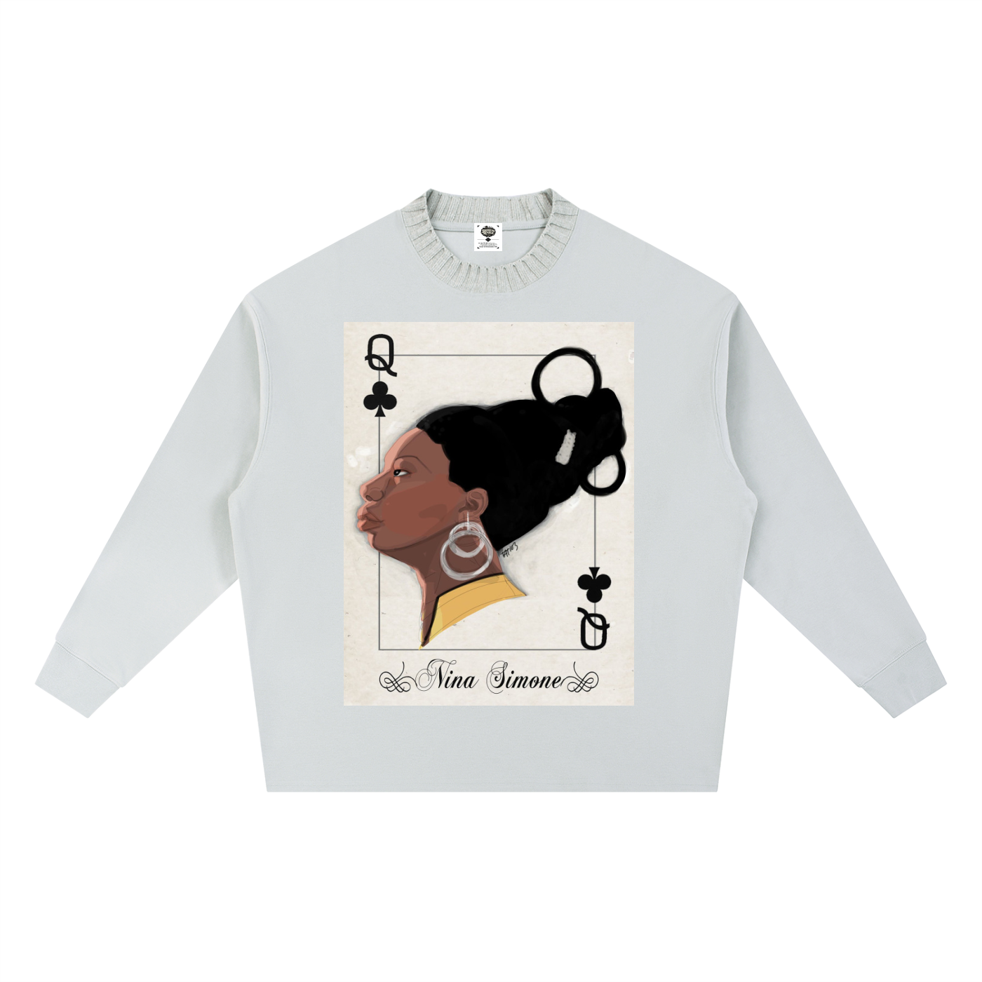 "Queens Gambit" Knitted Round Neck Oversize Sweatshirt