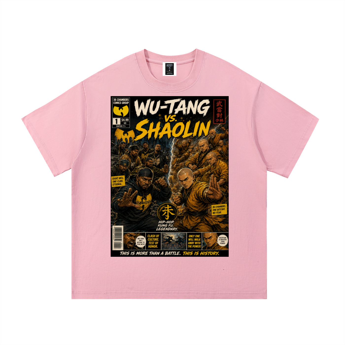 PYN™ x BKRP™ "Wu-Tang vs. Shaolin" Cotton T-Shirt