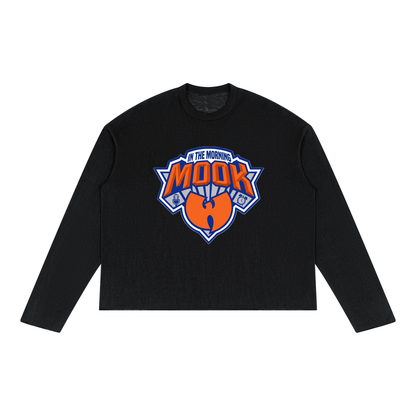 PYN™ "Mook in the Morning" Raw Edge Long Sleeve T-Shirt