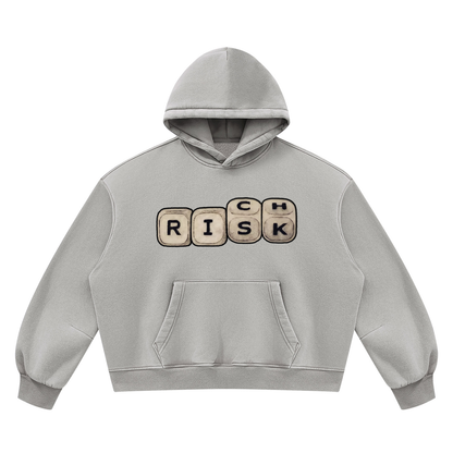 "Double Entendre" Vintage Wash Boxy Fleece Hoodie