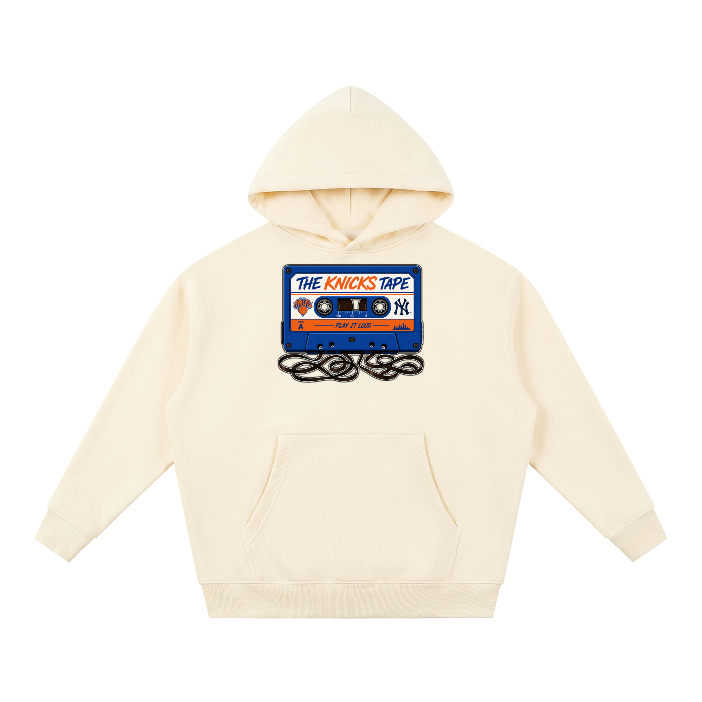 "The Knicks Tape" Oversized Boxy Fit Fleece Hoodie