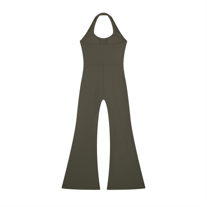 "Brooklyn Republic Essentials" Women’s Halter Flared Jumpsuit