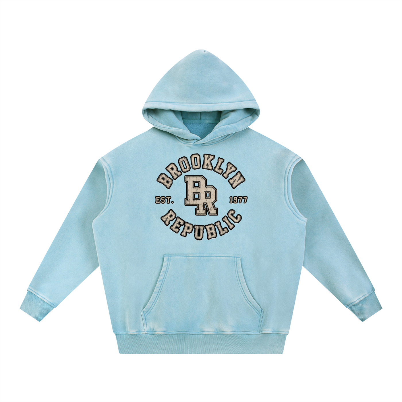 "Brooklyn Republic Essentials" Snow Wash Fleece Oversize Hoodie