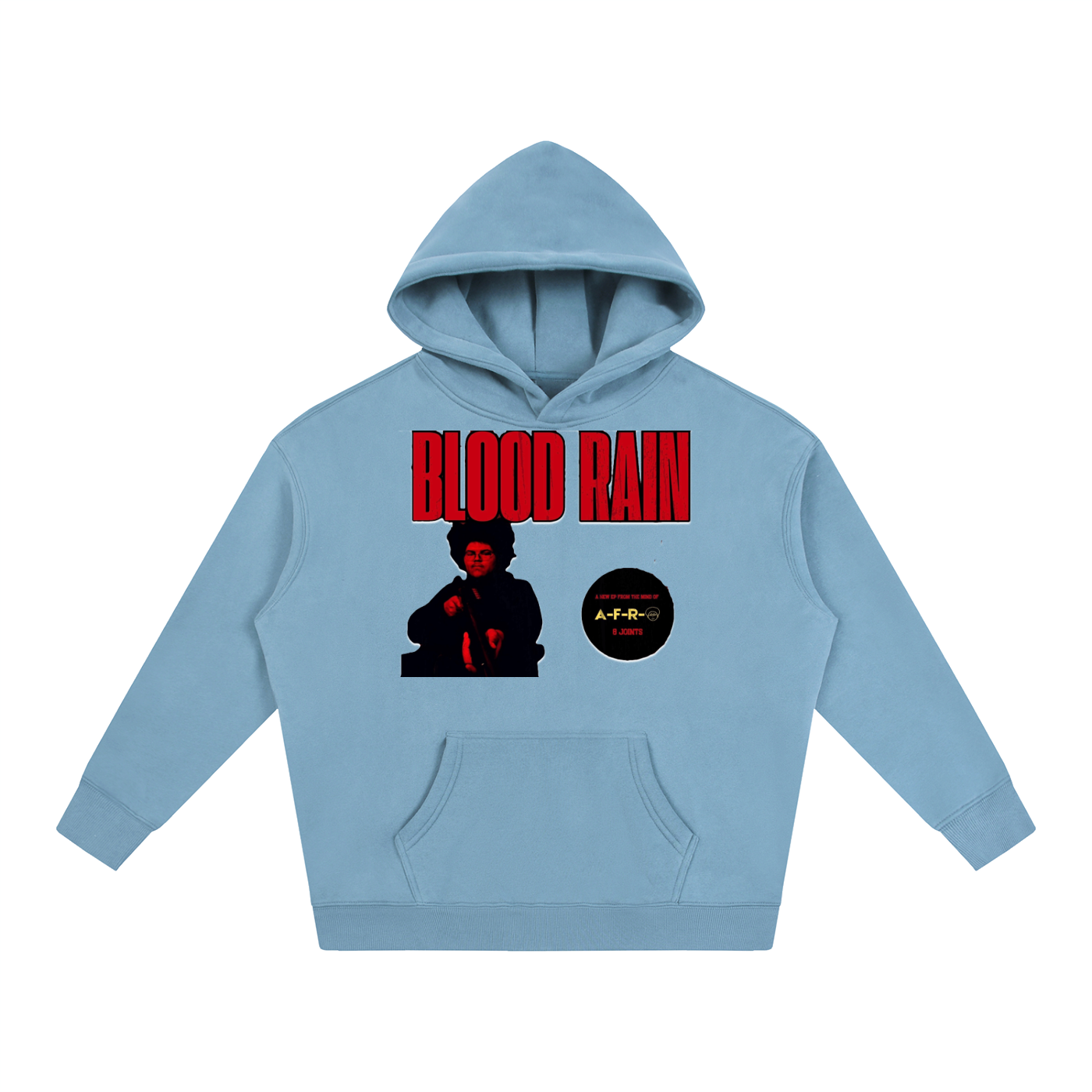 "Blood Rain" Oversize Fleeced Hoodie