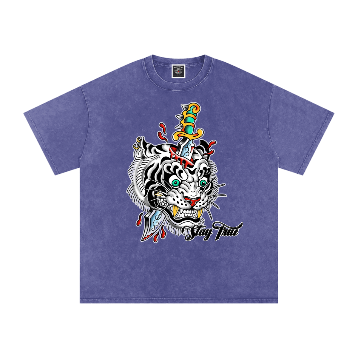 Brooklyn Zoo™ "Ed Hard-ly" Snow Washed Oversized Cotton T-Shirt