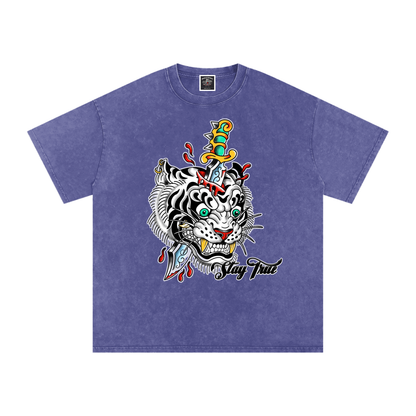 Brooklyn Zoo™ "Ed Hard-ly" Snow Washed Oversized Cotton T-Shirt