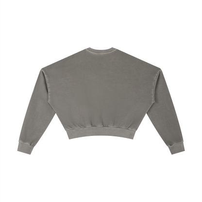 "Black Girl Magic" Vintage Washed Cropped Sweatshirt